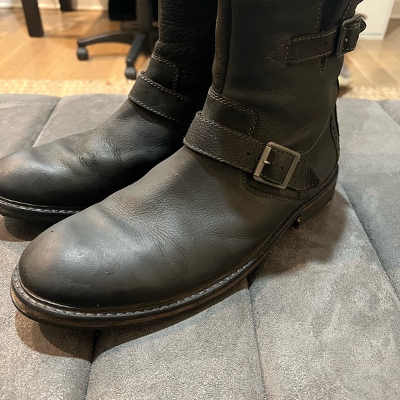 Clark’s Black leather Boots -MENS Size 12 - Picture 5 of 6